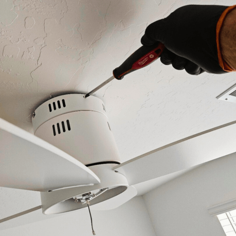Fixing a ceiling fan
