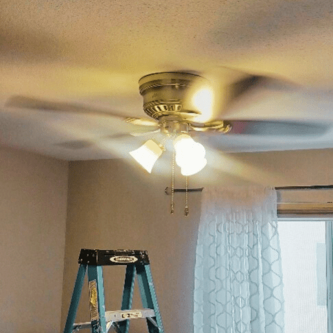 Replaced a ceiling fan