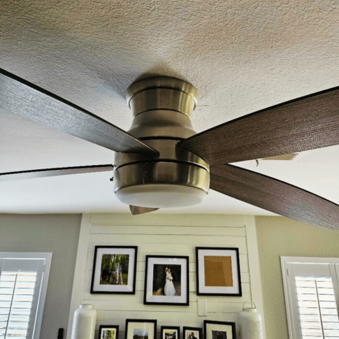 Newly fixed ceiling fan